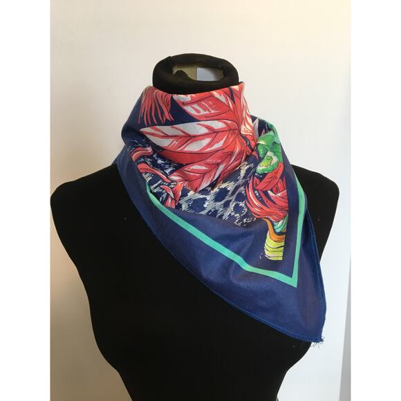 Tropical Floral Large Cotton Ladies Scarf - Picture 1 of 5